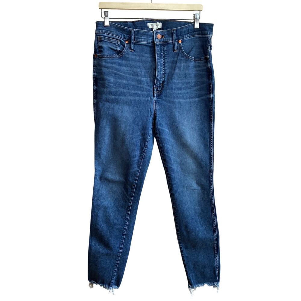 Madewell 10" high rise skinny size 32 medium wash blue jeans women's cotton